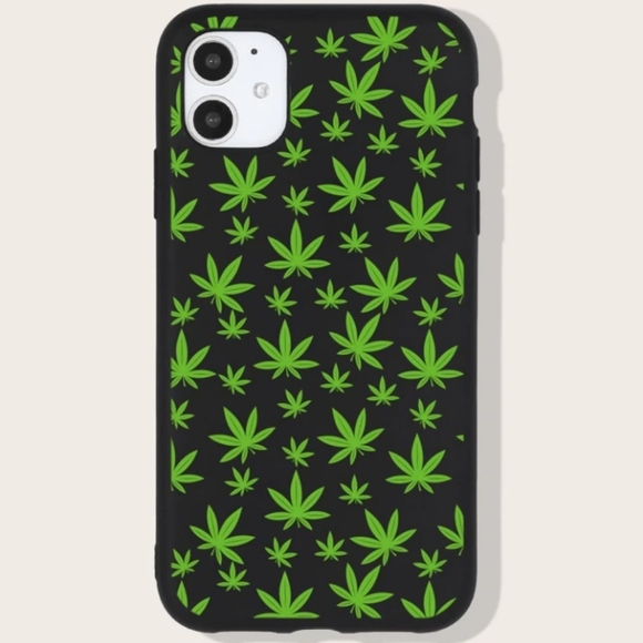 Iphone 13 Green and black pot leaf phone case - Picture 1 of 2